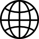 Earth grid symbol icon