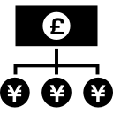 cambio de moneda de billetes de libras a monedas de yenes 