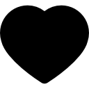 hart zwarte vorm symbool icoon
