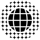 griglia terrestre con motivo circolare intorno icona