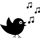Śpiew ptaków z nutami ikona