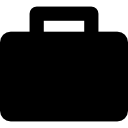 Black suitcase icon