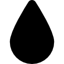 goccia d'acqua forma nera icona
