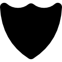 forma de escudo preto Ícone