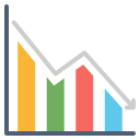 gráfico hacia abajo icon