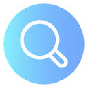 search button icon blue