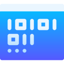 código binario icon