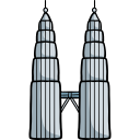 torre gemela petronas icon