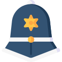 sombrero de policia icon