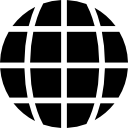 simbolo scuro circolare della griglia terrestre icona