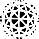 griglia stellare sul simbolo della terra icona