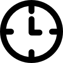 orologio a forma di strumento circolare icona