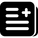 documentos mais símbolo para interface com formato quadrado arredondado 
