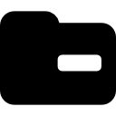 cartella con il simbolo dell'interfaccia del segno meno icona