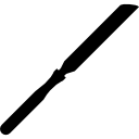 cuchillo largo y delgado silueta de herramienta de corte 