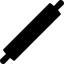 silhouette de rouleau de cuisson 