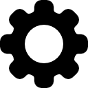 Gear interface symbol for configuration icon