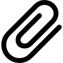 Attach interface symbol of diagonal paperclip tool icon