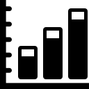 graphique des statistiques commerciales ascendantes Icône