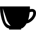 Cup black shape side view icon