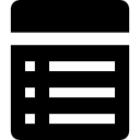 symbole d'interface de liste Icône