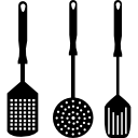 juego de accesorios de cocina de tres piezas icon