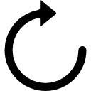 flecha circular apuntando a la derecha 