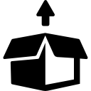 paquete de caja de entrega abierto con flecha hacia arriba icon