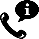servicio de centro de llamadas para obtener información icon