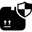 leveringspakket veiligheidssymbool met een schild icoon