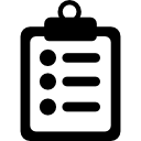 symbole de notes médicales d'un papier liste sur un presse-papiers 