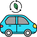 Eco car icon