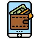 dinero digital icon