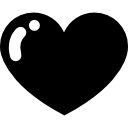 forma de corazón negro icon