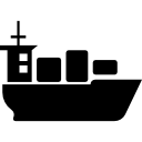 zeeschip met containers icoon