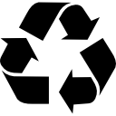 signo de flechas triangulares para reciclar icon