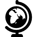 earth globe met kaarten icoon