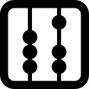 abacus tool vierkante variant icoon