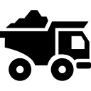transporte de caminhão com materiais de construção 