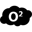 símbolo de o2 en una nube 