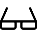forme de lunettes rectangulaire Icône