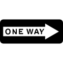 One way right arrow signal 