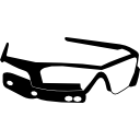 variante de visão frontal dos óculos do google 