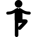 postura de equilibrio simple de un hombre icon