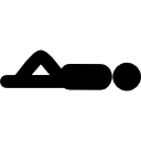 Lying man posture silhouette 