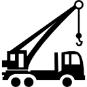 herramienta de transporte de construcción con grúa icon