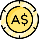 dollaro australiano icona