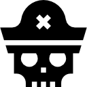 piraten schedel icoon
