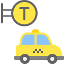fermata taxi icona