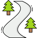 ruta de esquí icon